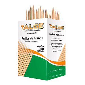 Palito Dental Bambu Sachet Talge C/1000