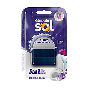 Bloco Para Caixa Acoplada Girando Sol Lavanda Fresca 35g