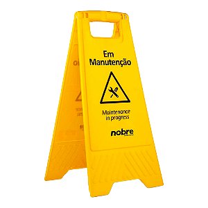 Placa Sinalizadora Em Manutenção Nobre