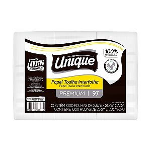 Papel Toalha Mili Unique Premium Extra Luxo 30g - 23cmx20cm - 1000 Folhas