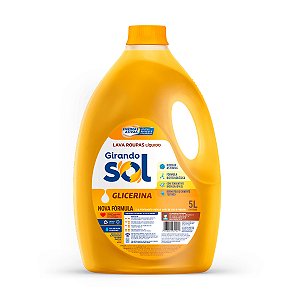 Lava Roupas Liquido Girando Sol Glicerina 5L