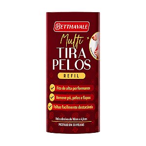 Refil Rolo Adesivo Tira Pelos Betthavale 30 Folhas