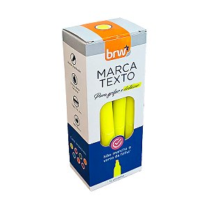 Marca Texto Amarelo BRW 12un