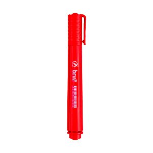 Marcador Atômico Permanente Recarregável Vermelho BRW
