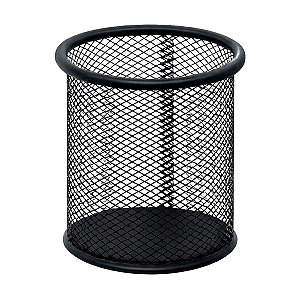 Porta Canetas Redondo Aramado Preto BRW