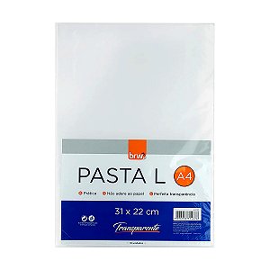 Pasta L A4 Cristal BRW 10un
