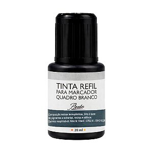 Tinta Refil para Marcador Quadro Branco Preta BRW 20ml
