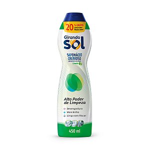 Saponáceo Cremoso Girando Sol Limão 450ml