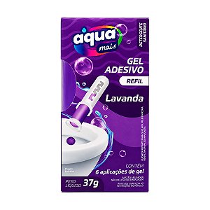 Refil Gel Adesivo Aquamais Lavanda 37g