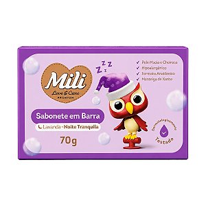 Sabonete Mili Love & Care Premium Lavanda Noite Tranquila 70g