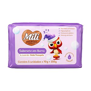 Sabonete Mili Love & Care Premium Lavanda Noite Tranquila 5un