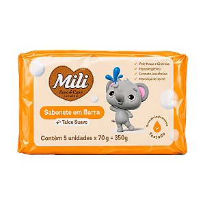 Sabonete Mili Love & Care Premium Talco Suave 5un