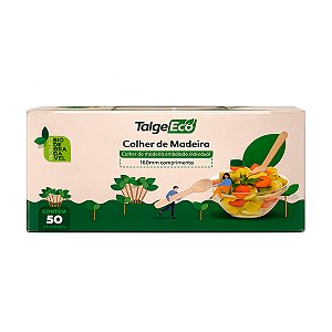 Colher de Madeira Descartável Talge Eco 50un