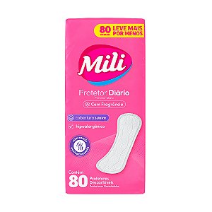 Absorvente Protetor Diário Mili com Fragrância s/Abas 80 un