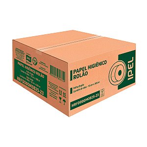 Papel Higiênico Rolão Ipel Folha Dupla Extra Luxo 30g 10cmx300m 8 un