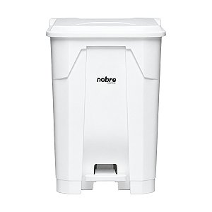 Lixeira Plástica com Pedal Nobre Branco 50L