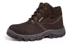 Bota Botina de Seguranca Nobuck Botina Bracol BAF MARROM bico PVC CA40.872