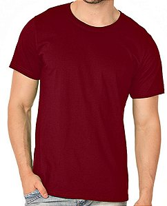 Camiseta Algodão Premium Masculina Bordô