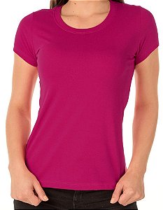 Camiseta Algodão Premium Feminina Rosa Pink