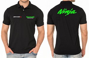 Camisa Polo Masculino Kawasaki Ninja ZX-10R Bordado