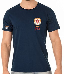 Camiseta Masculino SAMU 192 Bordado Peito