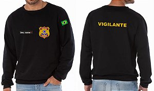 Blusão Moletom Flanelado Masculino VIGILANTE Bordado