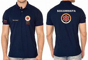 Camisa Polo Masculino SOCORRISTA SAMU Bordado