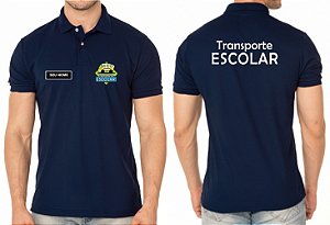 Camisa Polo Masculino Transporte Escolar Bordado