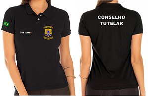 Camisa Polo Feminino CONSELHO TUTELAR Bordado Mod1