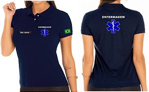 Camisa Polo Feminino Enfermagem Bordado