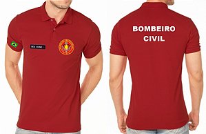 Camisa Polo Masculino Bombeiro Civil Bordado
