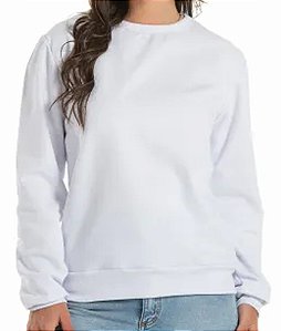 Blusão Moletom Feminino - Branco