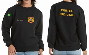 Casaco Moletom Blusão Feminino PERITA JUDICIAL Bordado