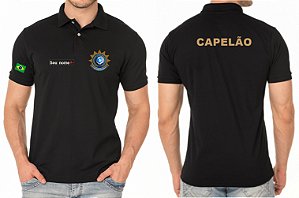 Camisa Polo Masculino CAPELÃO CAPELANIA Bordado