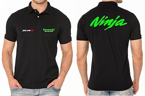Camisa Polo Masculino Kawasaki Ninja ZX-14R Bordado
