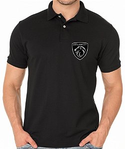 Camisa Polo Masculino Peugeot Brasão Bordado