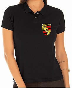 Camisa Polo Feminino Porsche Mod2 Bordado