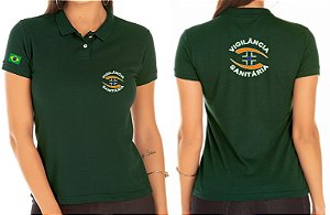 Camisa Polo Feminino VIGILÂNCIA SANITÁRIA Bordado