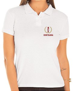 Camisa Polo Feminino ODONTOLOGIA Bordado