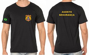 Camiseta Algodão Masculino AGENTE SEGURANÇA Bordado