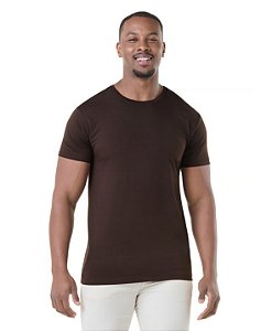 Camiseta Algodão Tech Modal Masculina Marrom