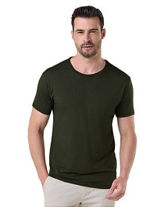 Camiseta Algodão Tech Modal Masculina Verde Musgo