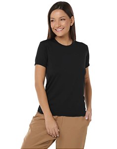 Camiseta Algodão Tech Modal Feminina Preta