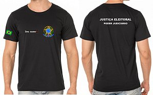 CAMISETA MASCULINA JUSTIÇA ELEITORAL BORDADO