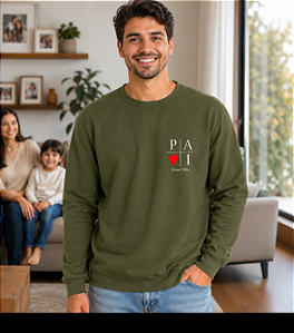 Casaco Moletom Blusão Masculino Pai Coração Bordado