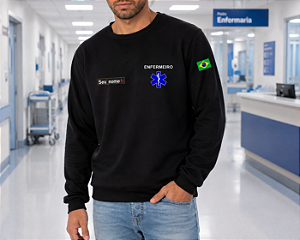 Casaco Blusão Masculino ENFERMEIRO Bordado