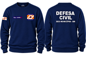 Casaco Moletom Blusão Masculino DEFESA CIVIL Bordado