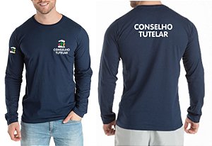 CAMISETA MASCULINO MANGA LONGA CONSELHO TUTELAR BORDADO MOD2