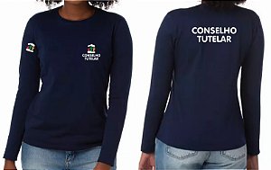 CAMISETA FEMININO MANGA LONGA CONSELHO TUTELAR BORDADO MOD2