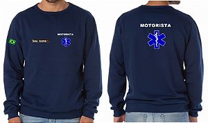 Casaco Moletom Blusão MOTORISTA SAÚDE Bordado